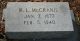 Robert Lacy McCranie Headstone