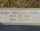 Mary Virginia Autry Headstone